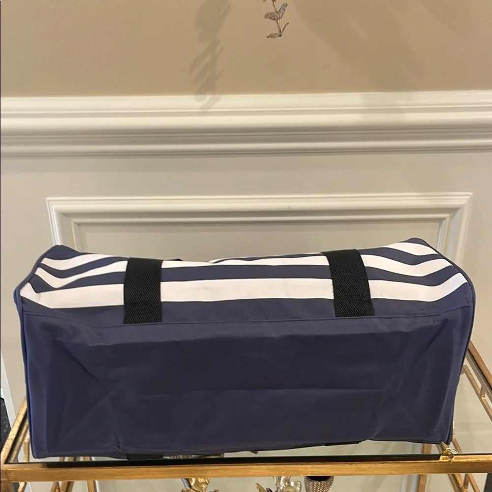 Jean Paul Gaultier Navy and White Duffel Bag